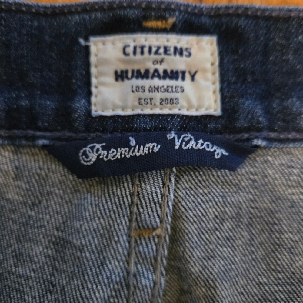 Citizens of Humanity Corey Slouchy Slim Jeans Dark Wash Blue Denim Size 30 - Picture 5 of 10